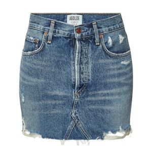 Agolde Quinn Distressed Skirt